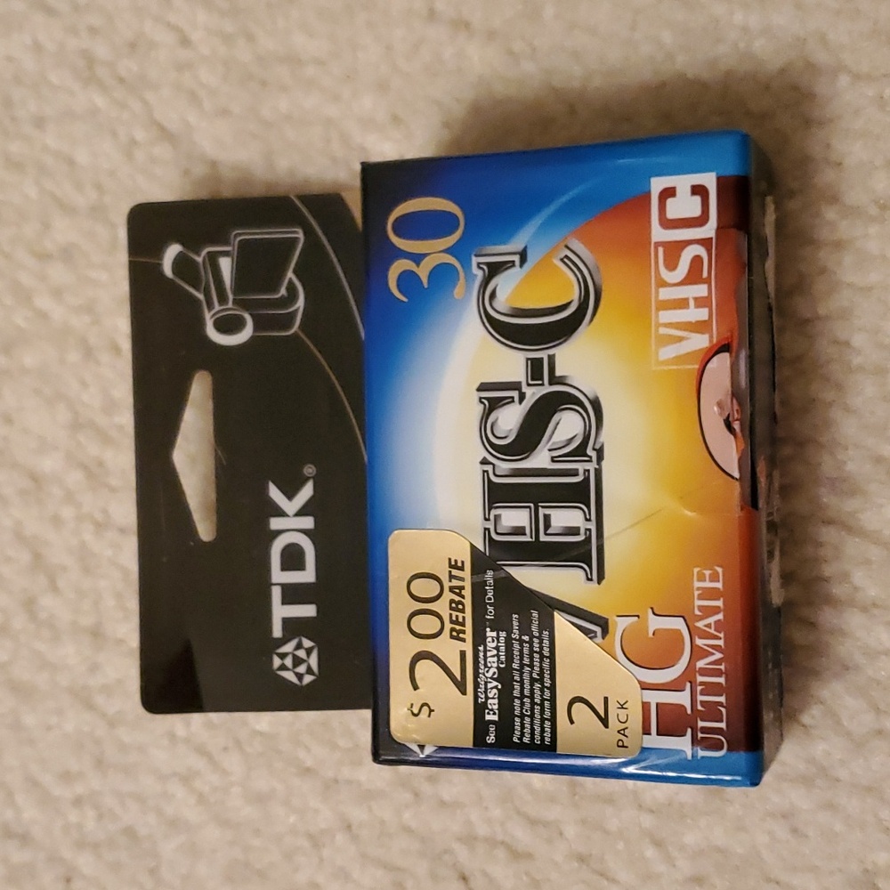 Video Tape TDK HG Ultimate VHS-C 30 Min Blank TC-30HG New!  Vintage